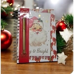 Santa Claus Notebook Paper and Pen Paper Studios Greeting Card Vintage Inspired